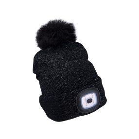 Extol sapka újratölthető LED lámpával fekete bojtos