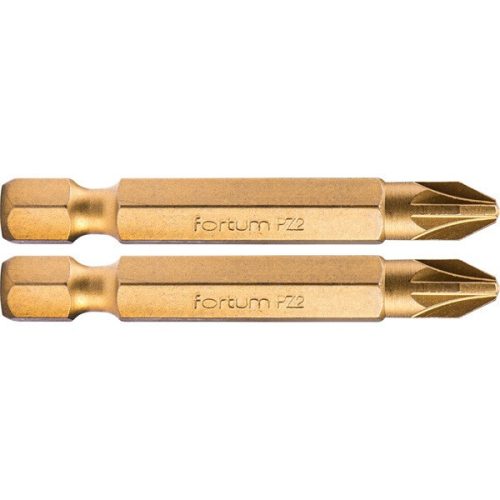 Fortum behajtóhegy PH1x 50 mm, S2 acél, Titanium bevonat (2 db)