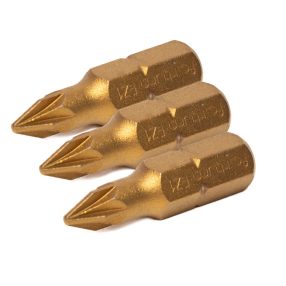   Fortum behajtóhegy PZ1x 25 mm, S2 acél, Titanium bevonat (3 db)