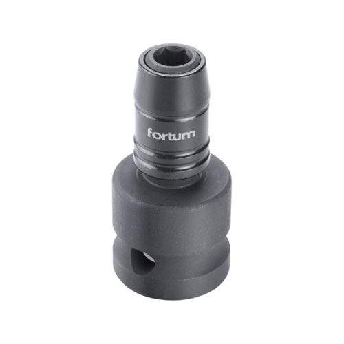 Fortum adapter, impakt 1/4", 1/2" gép befogás, 49 mm