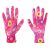 Kerti kesztyű nitrilbe mártott rózsaszín 7/S