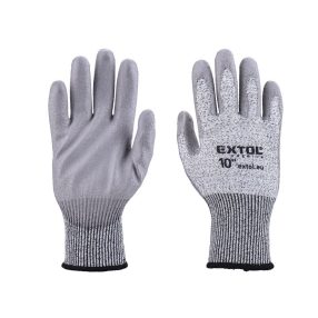 Vágásbiztos kesztyű PU mártott szürke 10/XL