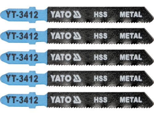 YATO Dekopírfűrészlap fémre T-befogással 21TPI 75/1,0 mm HSS (5 darab)