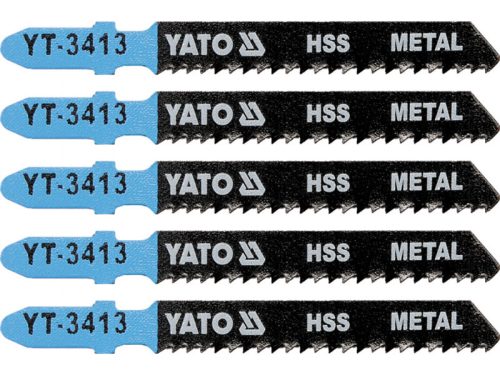 YATO Dekopírfűrészlap fémre T-befogással 12TPI 75/1,0 mm HSS (5 darab)