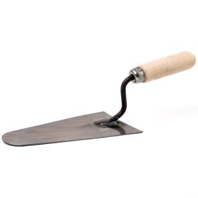Kőműves kanál gömbölyű fa nyéllel