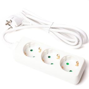 3-as elosztó. 5m fehér (hosszabbító)