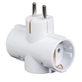 Steck védőérintkezős T elosztó elfordított