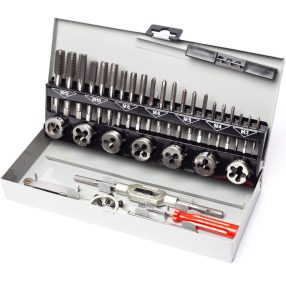 32 részes menetvágó és fúró készlet M3-4-5-6-8-10-12