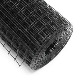   100cm*5m ponthegesztett háló műanyag bevonattal fekete 25*25*1,2mm