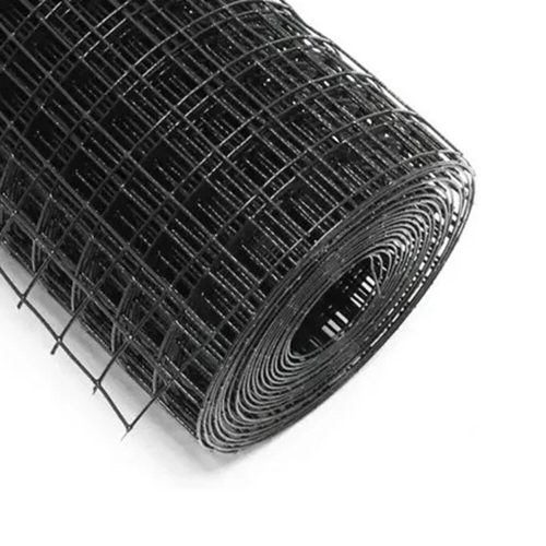 100cm*5m ponthegesztett háló műanyag bevonattal fekete 25*25*1,2mm