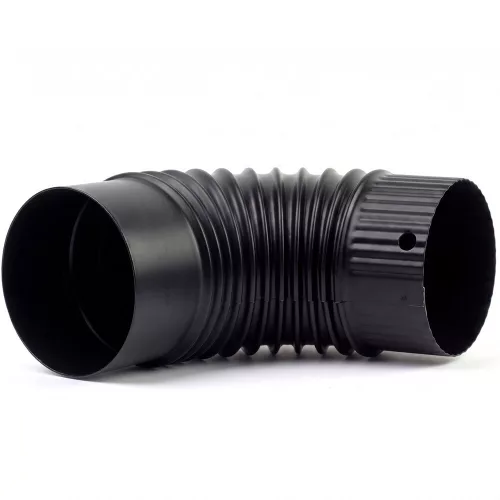 120mm kályhacső könyök fekete
