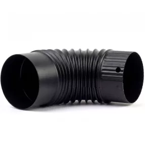 150mm kályhacső könyök fekete